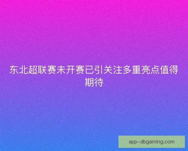 东北超联赛未开赛已引关注多重亮点值得期待