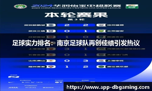 足球实力排名：南京足球队再创佳绩引发热议